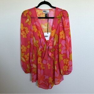 Beach Riot hibiscus coverup romper